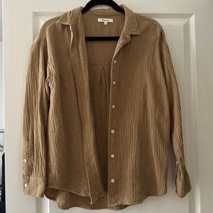 Madewell Light Spun Textured Button Top